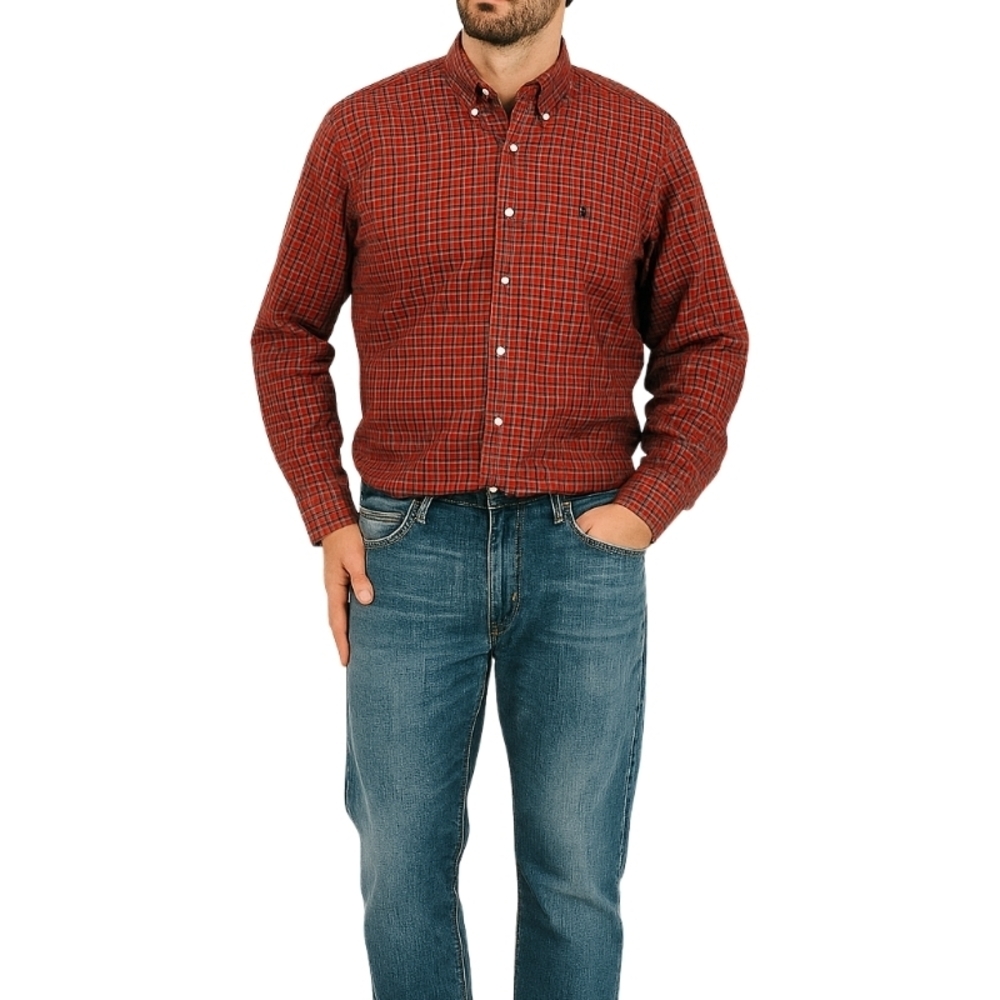 NWT Ralph Lauren Blake Men's M Big Fit from the 90's Button Down Red Checked